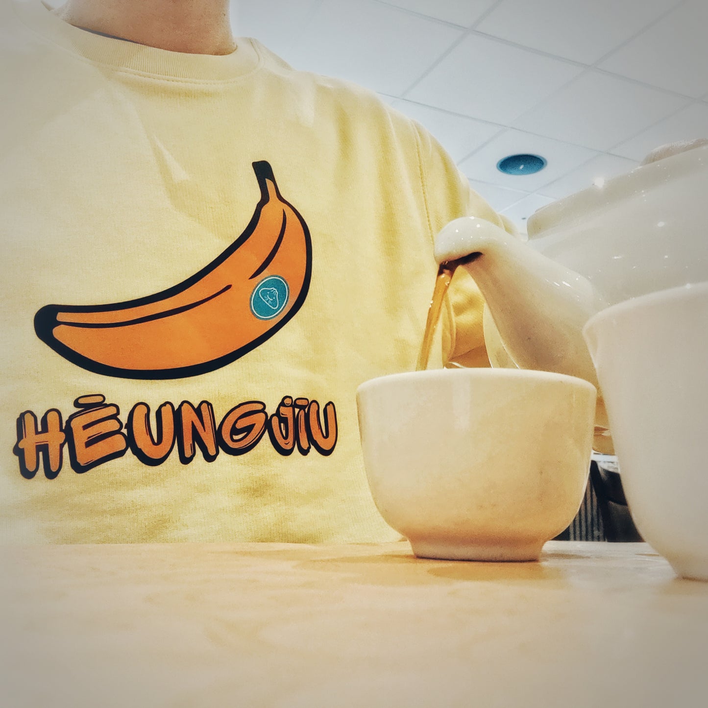 Heungjiu (Banana) - Long Sleeved Adult Organic+Recycled Sweater (Unisex)