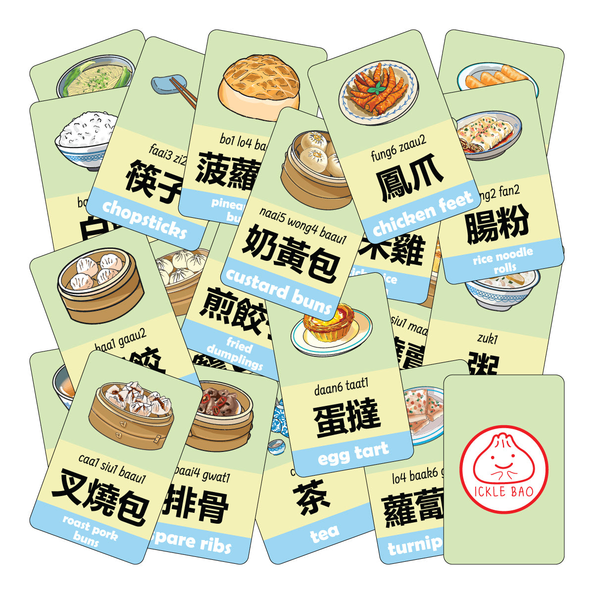Dim Sum - Cantonese/Jyutping Toddler Flashcards