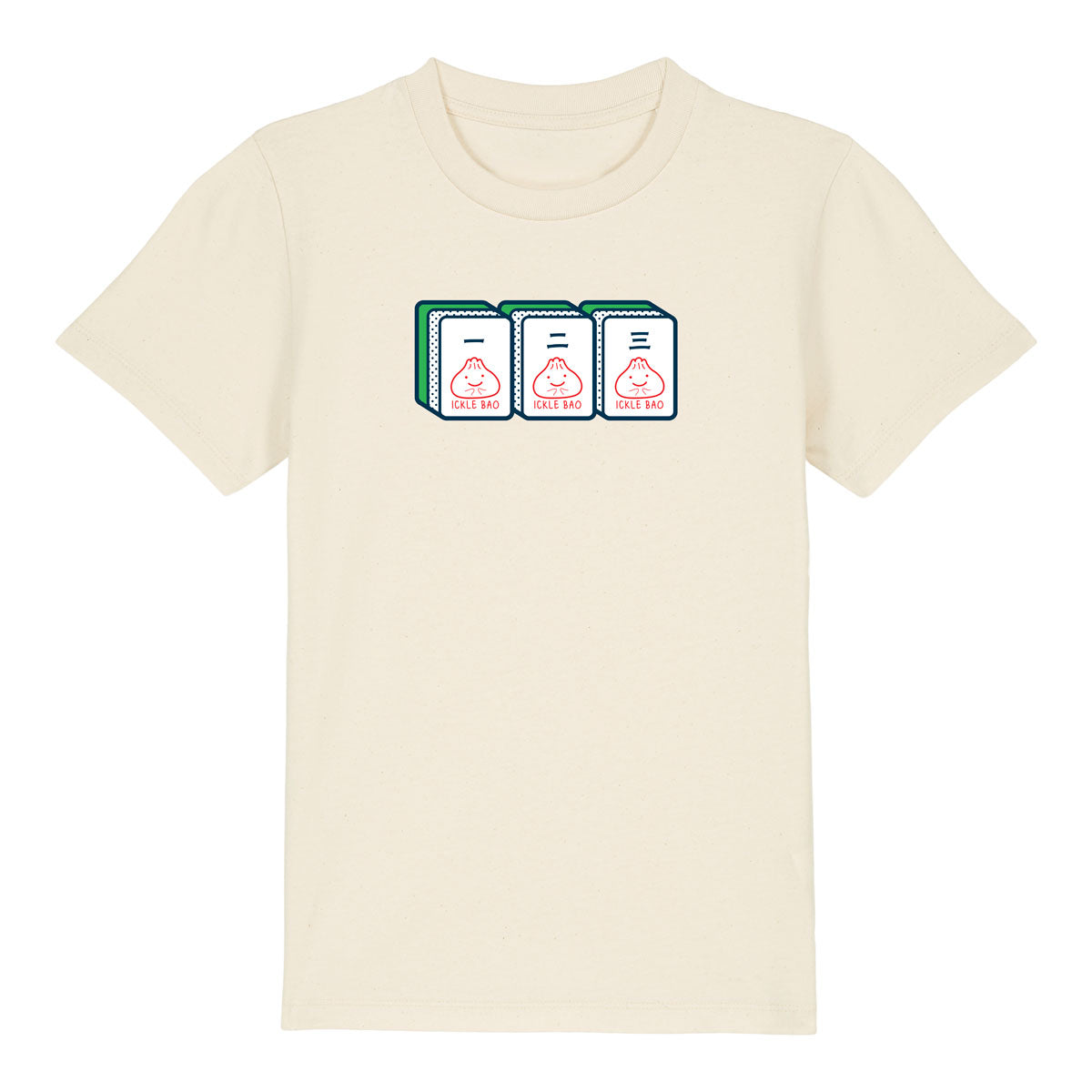 Mahjong 一 二 三- Short Sleeved Kids Organic T