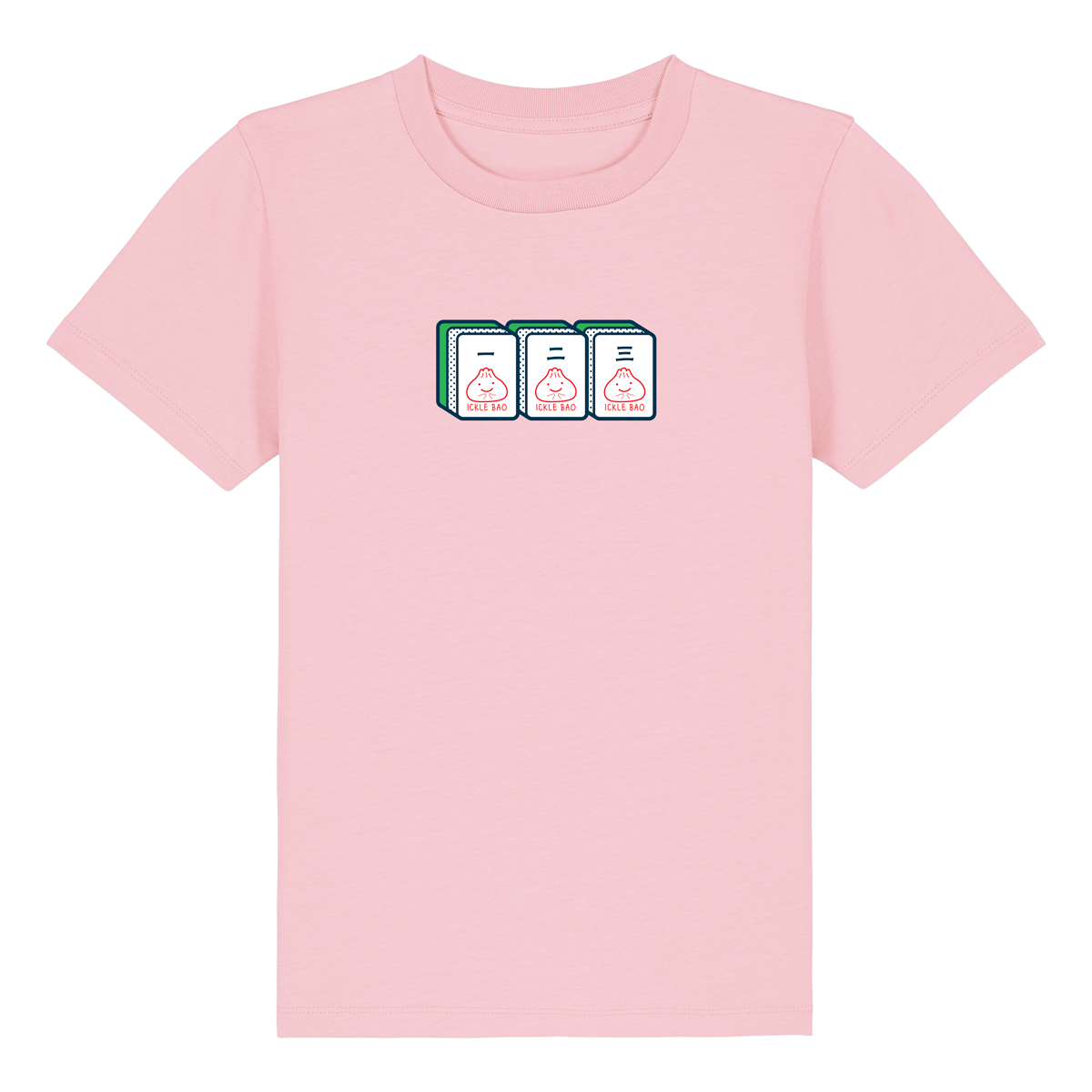 Mahjong 一 二 三- Short Sleeved Kids Organic T