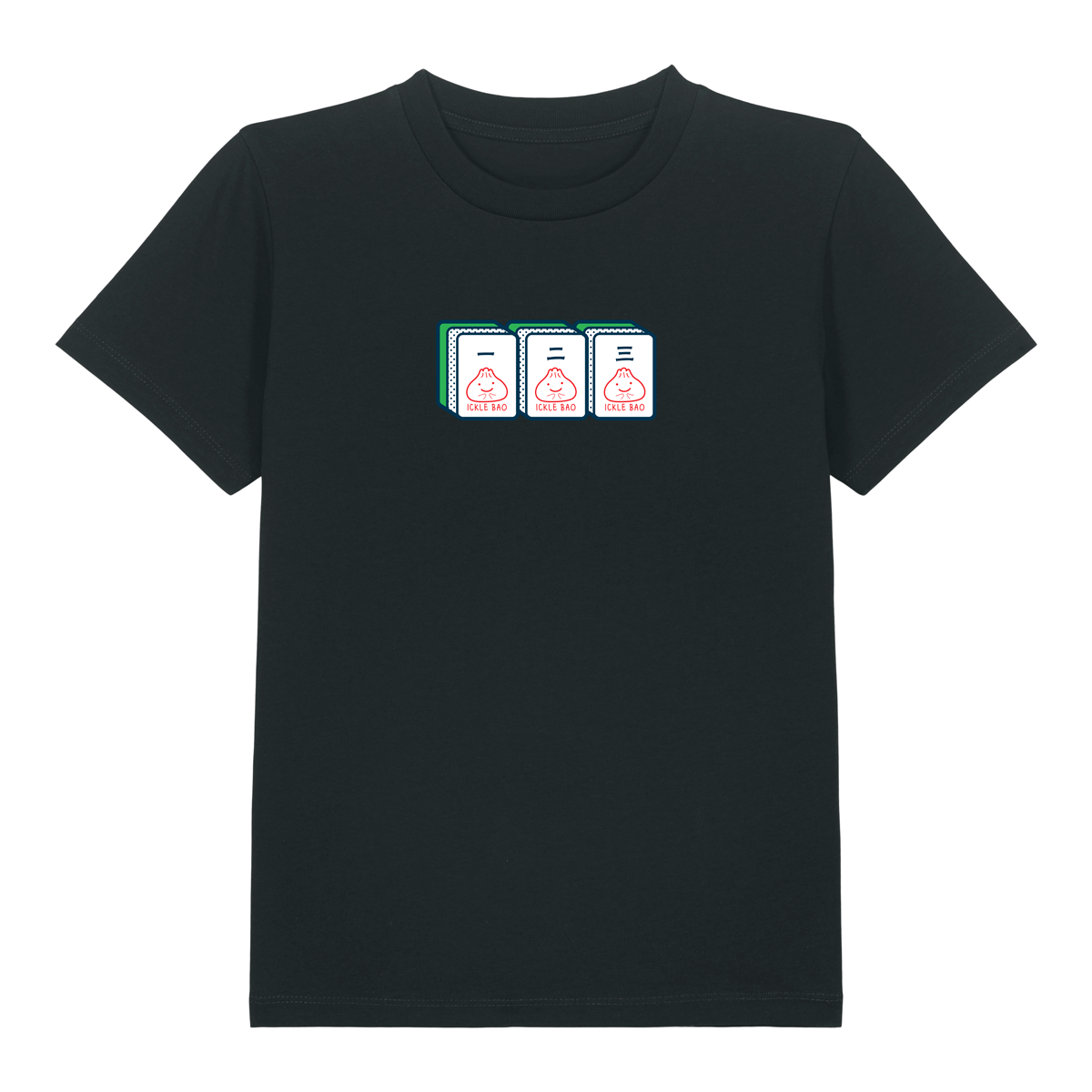 Mahjong 一 二 三- Short Sleeved Kids Organic T