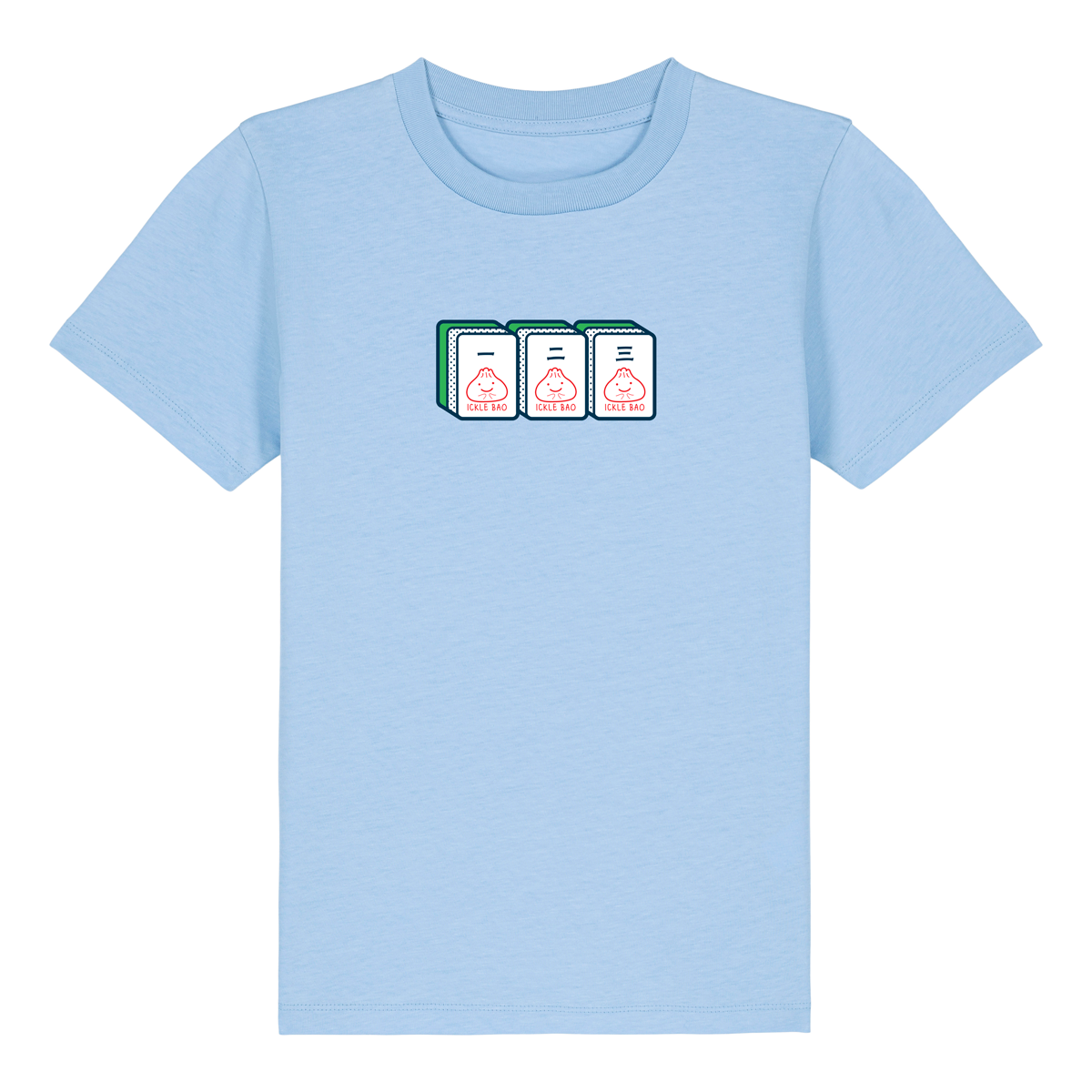 Mahjong 一 二 三- Short Sleeved Kids Organic T