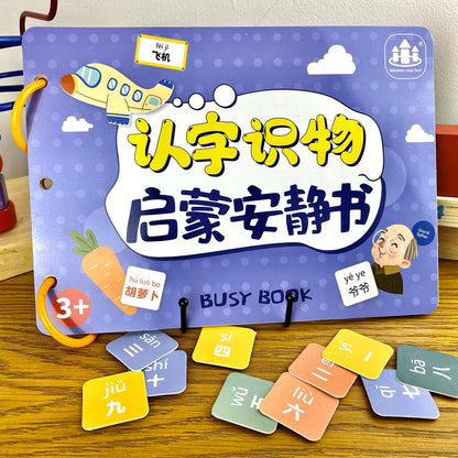 Words and Objects Busy Book 认字识物 启蒙安静书 – Simplified Characters and Pinyin (published by Wisdom Cool Fort)