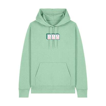 Mahjong 一 二 三 - Long Sleeved Adult Organic Hoody (Unisex)