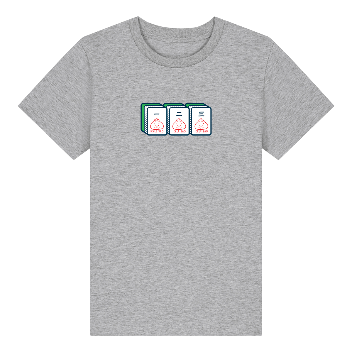 Mahjong 一 二 三- Short Sleeved Kids Organic T