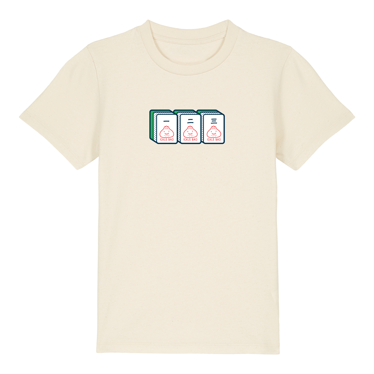 Mahjong 一 二 三- Short Sleeved Kids Organic T