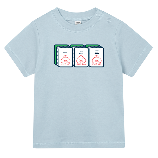 Mahjong Blue Organic Baby T